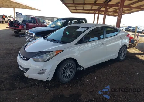 2013 Hyundai Elantra Gls z USA, uszkodzony, nr VIN 5NPDH4AE1DH246544